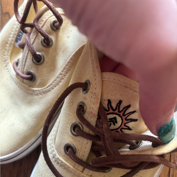 Vans Authentic x Parks Project "Wild & Free" Yellow Canvas Sneakers Sz 6M & 7.5W - Picture 5 of 6